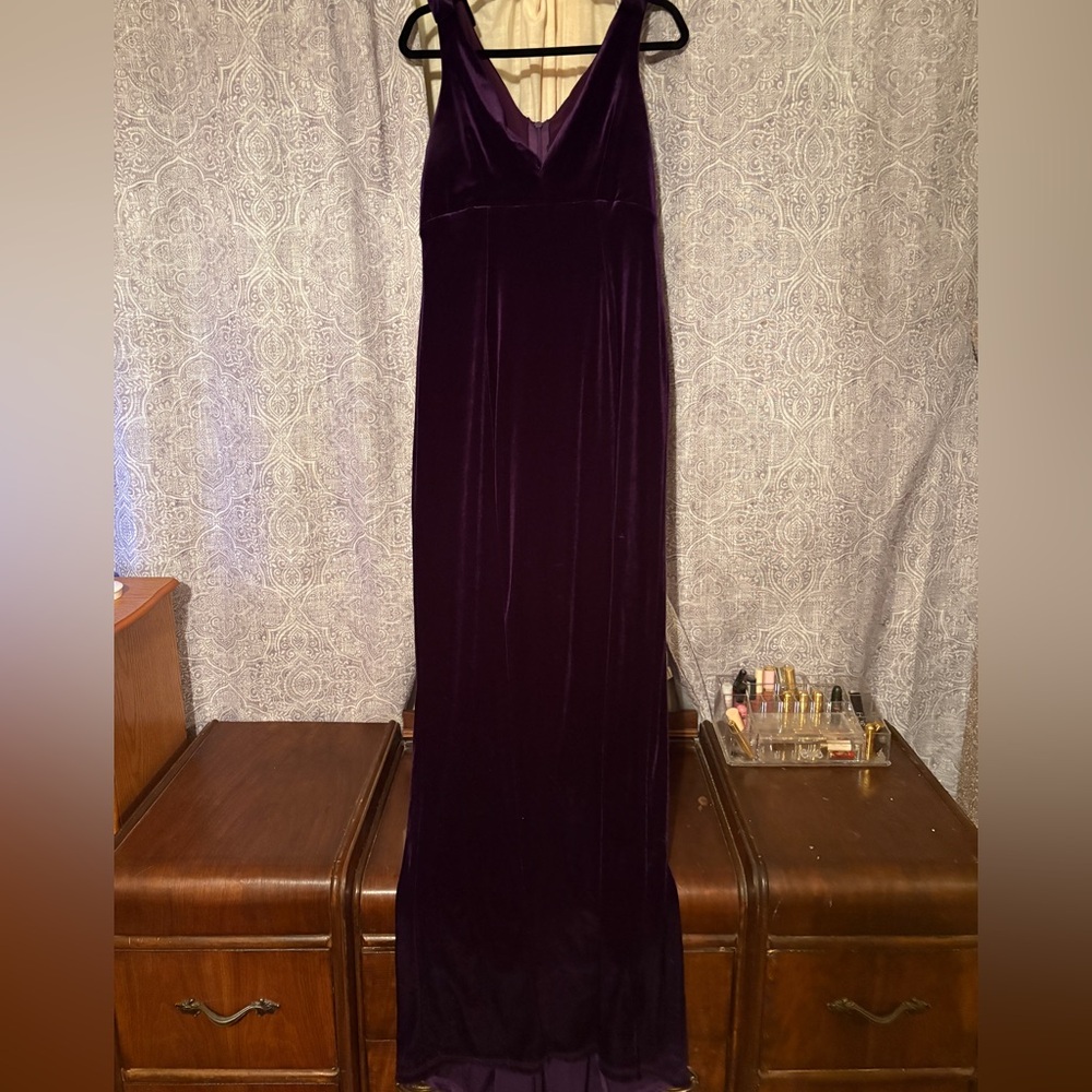 Laura Byrnes Gilda Gown in Purple Velvet